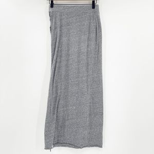 Free People Beach Women's Gray Marled High Waist Straight Midi Skirt Size S